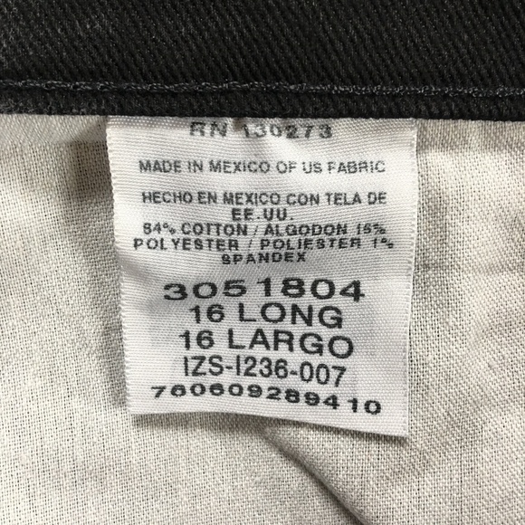Lee Relaxed Fit Black Denim Jeans 6l 